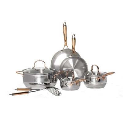 Denmark Tools for Cooks Celebrations Cookware Collection 10 Piece Heavy Gauge Stainless Steel Cookware Set