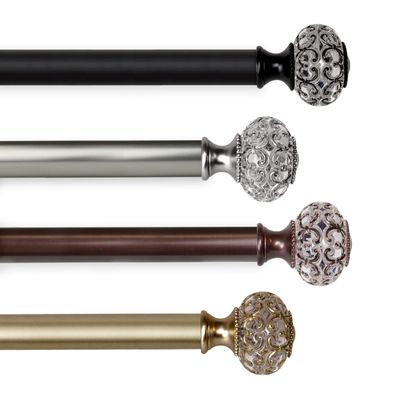 A&F Rod Decor - Roy 1" Curtain Rod 160-240 inch - Gold