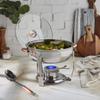 Denmark Tools for Cooks Celebrations Cookware Collection 8 Piece 4-Quart Stainless Steel Round Chafing Dish Set with Glass Lid for Entertaining & Catering view 3