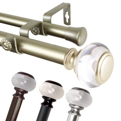 A&F Rod Decor - Mercury 1" Double Curtain Rod 160-240 inch - Gold