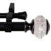A&F Rod Decor - Adriana 1" Double Curtain Rod 160-240 inch - Black view 2