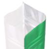 100pcs Frosted Clear Window Stand Up Colored Metallic Foil Resealable Zipper Seal Bags (Green, Standup | 10.5oz) view 3