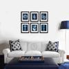 Gnosis Picture Archive Navy Blue Beach Decor Seashells Wall Art set of 6 Unframed Prints view 4
