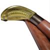 Brass Antique Snake Head Aluminum Handle Nautical Victorian Vintage Wooden Walking Stick Cane view 1