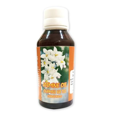Jioo Organics Chameli Oil for Hanuman Puja Chola, Jasmine Oil, Unrefined Hair and Skin Care, 100 ml