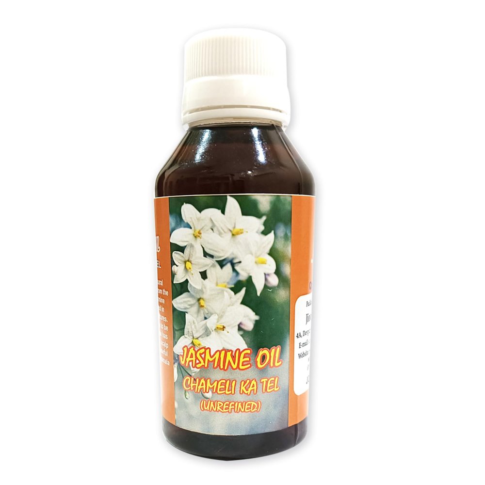 Jioo Organics Chameli Oil for Hanuman Puja Chola, Jasmine Oil, Unrefined Hair and Skin Care, 100 ml