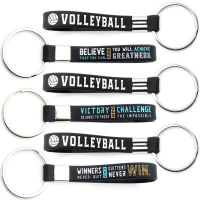 Inkstone Volleyball Keychains | (12 Pack) Sports Inspirational Quotes Believe That You Can and You Will Achieve Greatness | Flexible | Gifts For Your Team, Friends, Family, and Colleagues