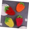 UPKOCH Dish Sponge Towel Strawberry Kitchen Cleaning Cloth 4pcs view 3