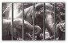 X-Large 6 Piece Elephants Vintage Photo Wall Art Decor Picture Painting Poster Print on Canvas Panels Pieces - Travel Theme Wall Decoration Set - Wilde Life Wall Picture for Living Room 44 by 67 in view 1
