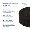 House2Home 2" x 40' Upholstery Webbing Roll with Metal Clips, Elastic Furniture Support Strap for Sofa Chair Cushion Repair, Couch Cushion Support Replacement for Outdoor Furniture Frame Restoration view 2