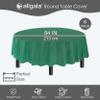 allgala Table Cover Water Proof Disposable Tablecloth-6PK Round 84"-Dark Green- for Party Birthday Wedding Picnic Fiesta Home Party Decorations view 2