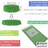 allgala Table Cover Water Proof Disposable Tablecloth-6PK Round 84"-Dark Green- for Party Birthday Wedding Picnic Fiesta Home Party Decorations view 3