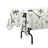 54x108 Plastic Paris Themed Tablecloth/Table Cover Black and White - 2-Pack view 1