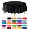 allgala Premium Plastic Table Cover Medium Weight Disposable Tablecloth-12PK Round 84"-Black-Waterproof, Stain-Resistent, Easy Clean-Up for Parties, Events, Gathrings and Everyday Use -TC58502 view 1