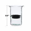 Glass Hurricane Pillar Candle Holder with Rustic Metal Insert, Perfect as a Centerpiece (Large) view 2