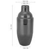 Fdit 16 Oz Stainless Steel Cocktail Shaker 3 Piece Cocktail Tin Shaker Bar Set Martini Shaker Bartender Shaker Kit Shaker Professional Bar Shaker with Strainer 500 cc(Black) view 2