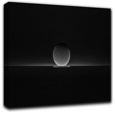 Silent Microphone Wall Art Decor Picture Painting Poster Print on Canvas Panels Pieces - Abstraction Theme Wall Decoration Set - Microphone Wall Picture for Showroom Office 17 by 30 in