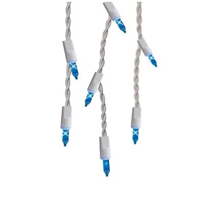 GE String-A-Long 300-Count Constant Blue Mini Incandescent Plug-in Christmas Icicle Lights 61514LO