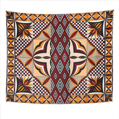 Suklly Samoan Tapestry Checkered Shape Tapestry Home Dorm 60 X 80 Inches Picnic Mat Beach Towel Bed Cover