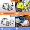 BallcapBuddy Original & Patented 3-Pack Baseball Hat Washer Cage for Washing Machine/Dishwasher, Kids & Adults Hat Cleaner/Washer/Shaper for Baseball Caps - Black view 3