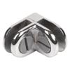 Prolinemax Set of 5 Pieces Chrome 2-Way Glass Display Connector 3/16 Inch Tempered Glass Shelf view 2