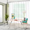 Ambesonne Mid Century Shower Curtain, Cozy Room Scene Illustration with Modern Style Furniture and Cat, Cloth Fabric Bathroom Decor Set with Hooks, 69" W x 70" L, White and Multicolor view 4