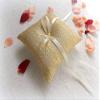 Ivory and Gold Wedding Ring Bearer Pillow view 2
