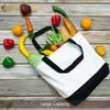 TOPDesign 1 | 3 | 6 | 12 | 24 Pack Super Strong Large 12oz Cotton Canvas Tote Bag, Reusable Grocery Shopping Cloth Bag, Fashionable Two-Tone Tote for Crafts, DIY Your Creative Designs (Pack of 1) view 3