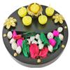 Wgloryind Polyresin Lord Ganesha Idol/Showpiece On Wooden Tray with Brass Diya and Ghee Wicks (15 Cm X 15 Cm X 16.5 Cm, Gold) view 4