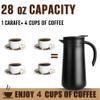 28oz Coffee Carafe Airpot Insulated Coffee Urn Stainless Steel Vacuum Thermal Pot Flask for Coffee, Hot Water, Tea, Hot Beverage - Keep 9 Hours Hot, 18 Hours Cold view 4