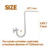 AddGrace 4 Pack Ceiling Curtain Rod Bracket for 1 Inch Drapery Rod White view 2