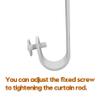 AddGrace 4 Pack Ceiling Curtain Rod Bracket for 1 Inch Drapery Rod White view 3