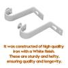 AddGrace 4 Pack Ceiling Curtain Rod Bracket for 1 Inch Drapery Rod White view 4