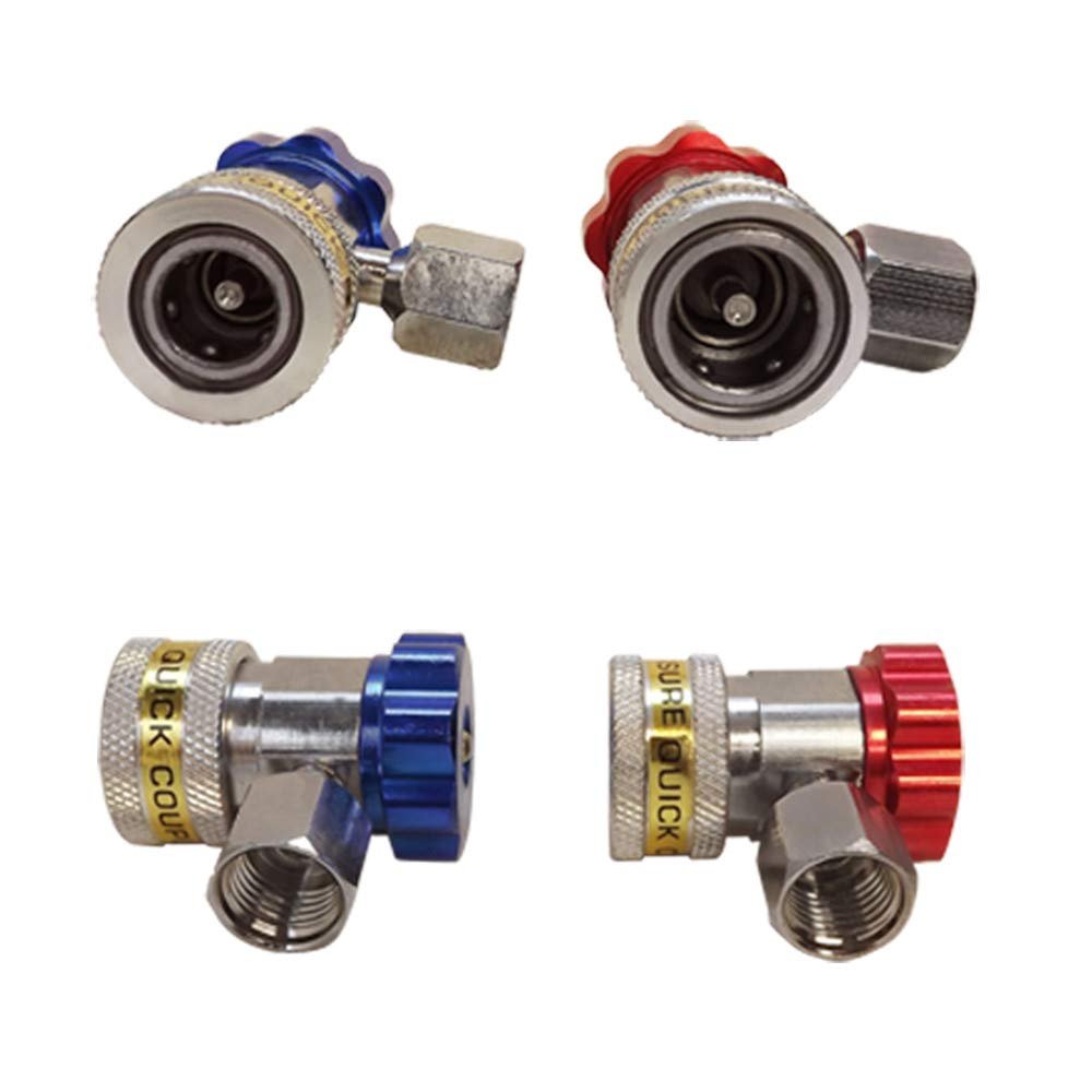 MH GLOBAL Air Condition Quick Coupler Adapter High Low AC Connector R134A All Metal