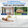 SereneLife Twin Air Mattress with Built in ComfortCoil Technology & Internal High Capacity Pump | Elevated Raised Air Mattress Quilt Top | 1-Year Guarantee, Gray view 4