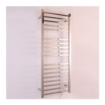 GLYYR Towel Warmer Heated Towel Rail with 18 Square Bars Stainless Steel Mirror Finish Heated Towel Racks for Bathroom Hotel Shower Room 1250X510x120 Mm,Plugin