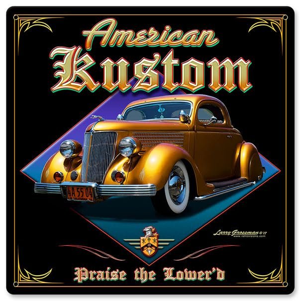 American Kustom Vintage Sign 12X12