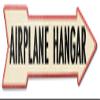 ArtFuzz Airplane Hangar Arrow Vintage Sign 30X7 view 1