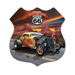 3-D Out On Route 66 Vintage Sign 18X20