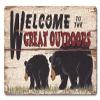 Welcome To The Great Outdoors Vintage Sign 18X12 view 1