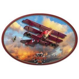 ArtFuzz 3-D Fokker Tri-Plane Vintage Sign 20X13