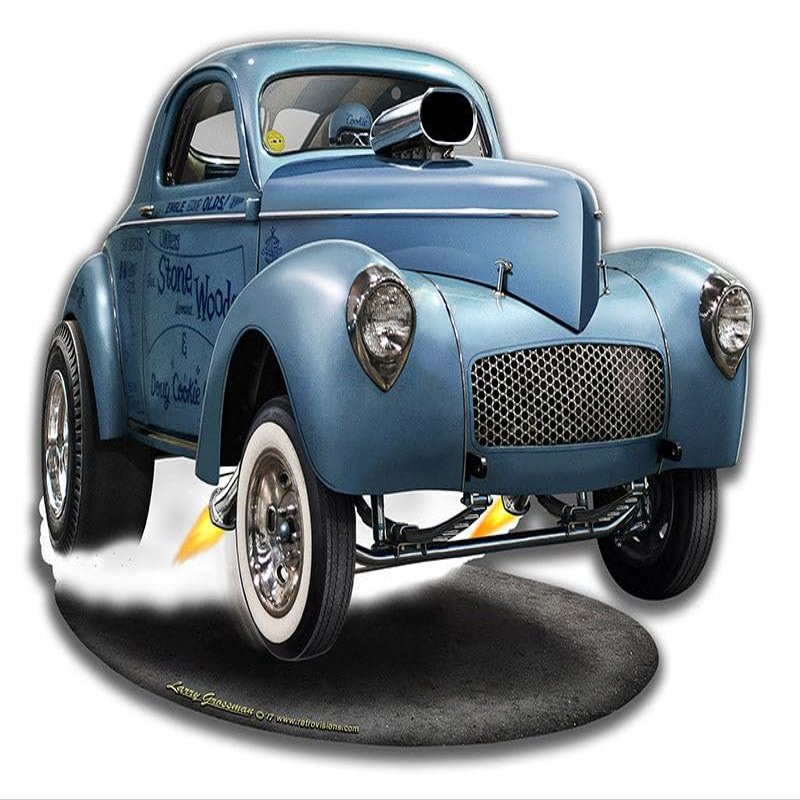 ArtFuzz 1941 S.W.C. Willys Gasser Cut-Out 14X11
