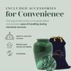 Eternal Harmony Large Urn for Ashes, Adult Male & Female Cremation Urn for Human Ashes with Elegant Finishes, Secure Seal & Velvet Bag, Funeral Urn for Men & Women Up to 200 lbs, 7x11 (Green Milo) view 3