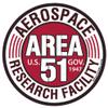 Round Area 51 Sticker (Measures 4 INCHES in Diameter) view 1