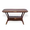 Alexa Dining Oval Table Dark Walnut Color Natural Rattan Wicker Handmade Design view 1