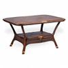 Alexa Dining Oval Table Dark Walnut Color Natural Rattan Wicker Handmade Design view 2