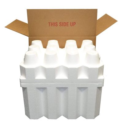 12 Bottle Wine Styrofoam Shipping Cooler Kit (1 Set)