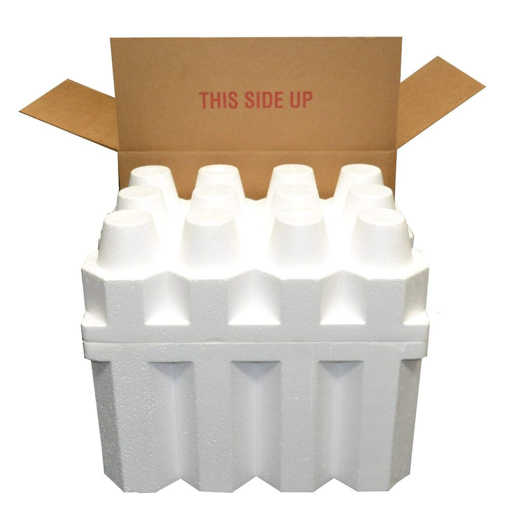 12 Bottle Wine Styrofoam Shipping Cooler Kit (1 Set)
