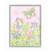 The Kids Room by Stupell Pastel Butterflies and Flowers Gray Framed Wall Art, 16x20, Multi-Color view 1