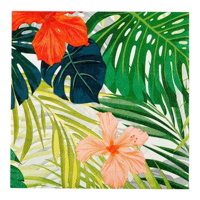 Restaurantware 13 Inch Paper Luncheon Napkins 500 Flowers Design Printed Napkins - 3-Ply Textured Edges Assorted Colors Paper Decorated Napkins Soft And Strong For Parties Or Catering Events